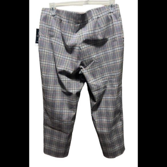 Counterparts Pants Women's sz 14P Black Plaid Elastic Waist NWT - Picture 2 of 4